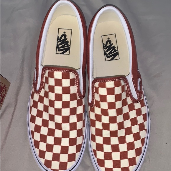 Slip ons red/cream checker vans - Picture 3 of 6